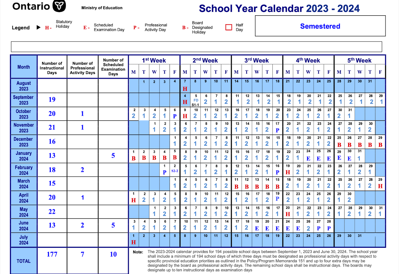 20232024 Academic Calendar